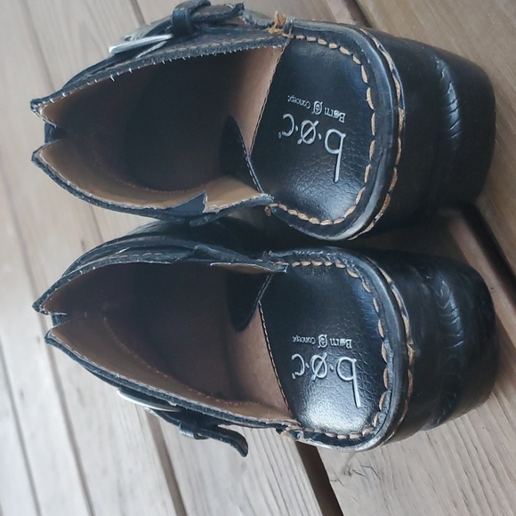 Womens black leather Born clogs size 9 (40.5) - Picture 5 of 6